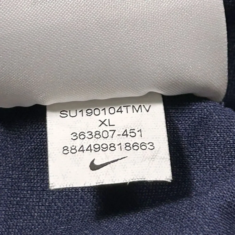 Nike Golf Polo Shirt Mens XL Navy Blue Dri-Fit Short Sleeve NLVWM Graphic